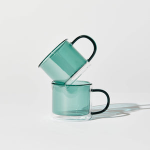 DOUBLE TROUBLE CUP SET IN TEAL