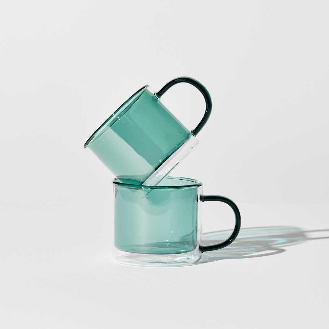 DOUBLE TROUBLE CUP SET IN TEAL