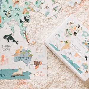 Mindful & Co - World Map Floor Puzzle
