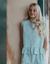 Load image into Gallery viewer, Olive &amp; The Captain -Checkmate Boxy Frill Singlet
