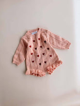 Load image into Gallery viewer, Freckles - Cotton Pointelle Knit Romper | Sherbet Tulip
