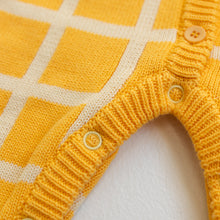 Load image into Gallery viewer, BY GEE - Check Knit Romper -  Honey
