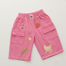 Load image into Gallery viewer, BY GEE - Cropped Wide Leg Cargo Pant - Peony
