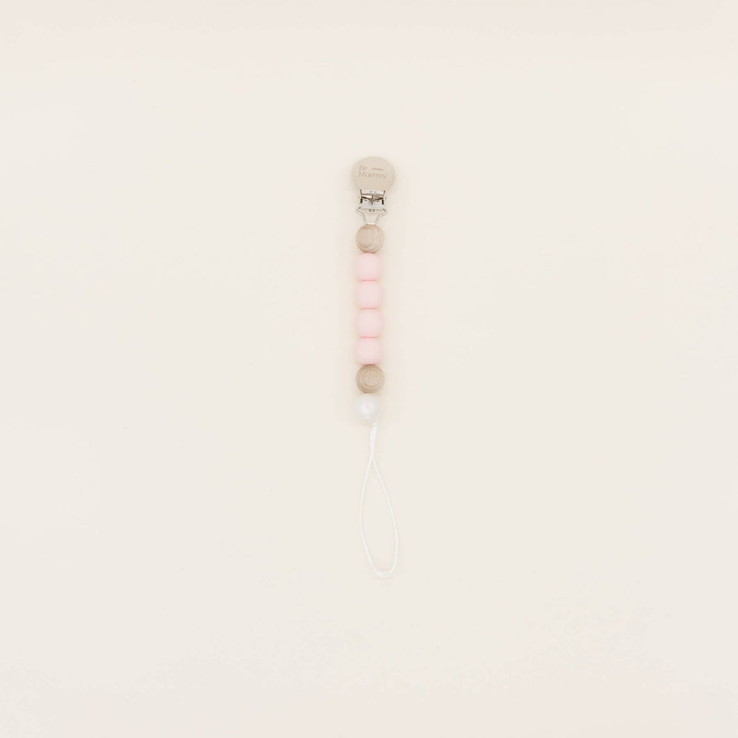 Be Mummy - Mini pacifier holder - Pearl: Baby pink