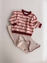 Load image into Gallery viewer, Freckles - Raised Cotton Knit Jumper | Sherbet Berry
