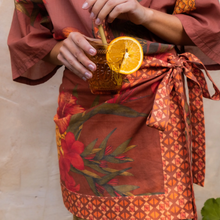 Load image into Gallery viewer, Wandering Folk - Cuban Tropical Wrap Skirt - Coffee

