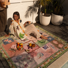 Load image into Gallery viewer, WANDERING FOLK - ANNIE EVERINGHAM PICNIC RUG - PATCHWORK SEA
