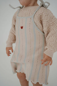Freckles - Textured Cotton Knit Jumper | Diamond