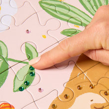 Load image into Gallery viewer, 45 Piece Kids Puzzle with Gems - Sloth
