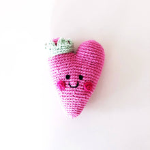 Load image into Gallery viewer, Plush Heart Baby Toy: Pink
