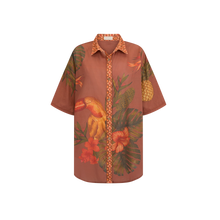 Load image into Gallery viewer, Wandering Folk - Cuban Tropical Shirt - Coffee
