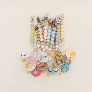 Be Mummy - Mini pacifier holder - Pearl: Beige