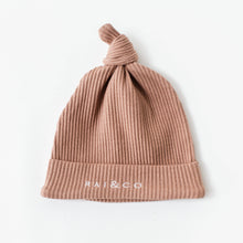 Load image into Gallery viewer, Rai &amp; Co Baby Beanie Ribbed Knotted: Beige
