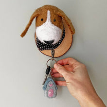 Load image into Gallery viewer, Felt House Keychain Charm
