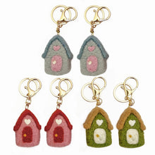 Load image into Gallery viewer, Felt House Keychain Charm
