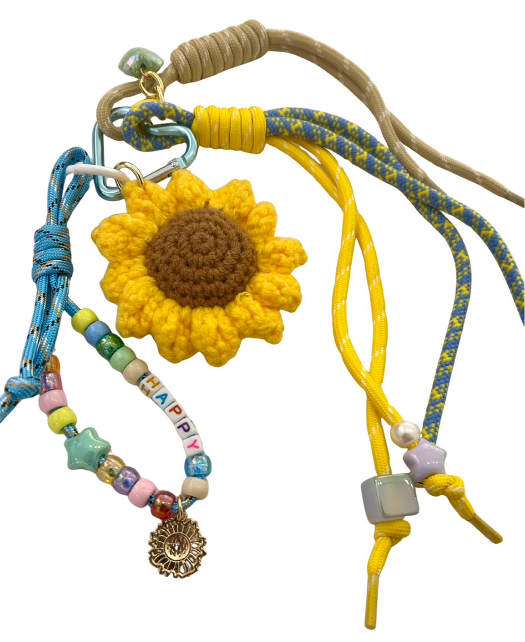 SHERRA - Sunflower crochet keychain
