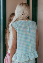 Load image into Gallery viewer, Olive &amp; The Captain -Checkmate Boxy Frill Singlet
