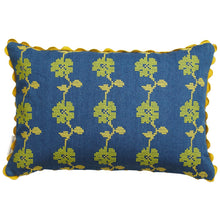 Load image into Gallery viewer, Sage x Clare - Anneliese Reversible Denim Cushion - Peridot Feather Insert
