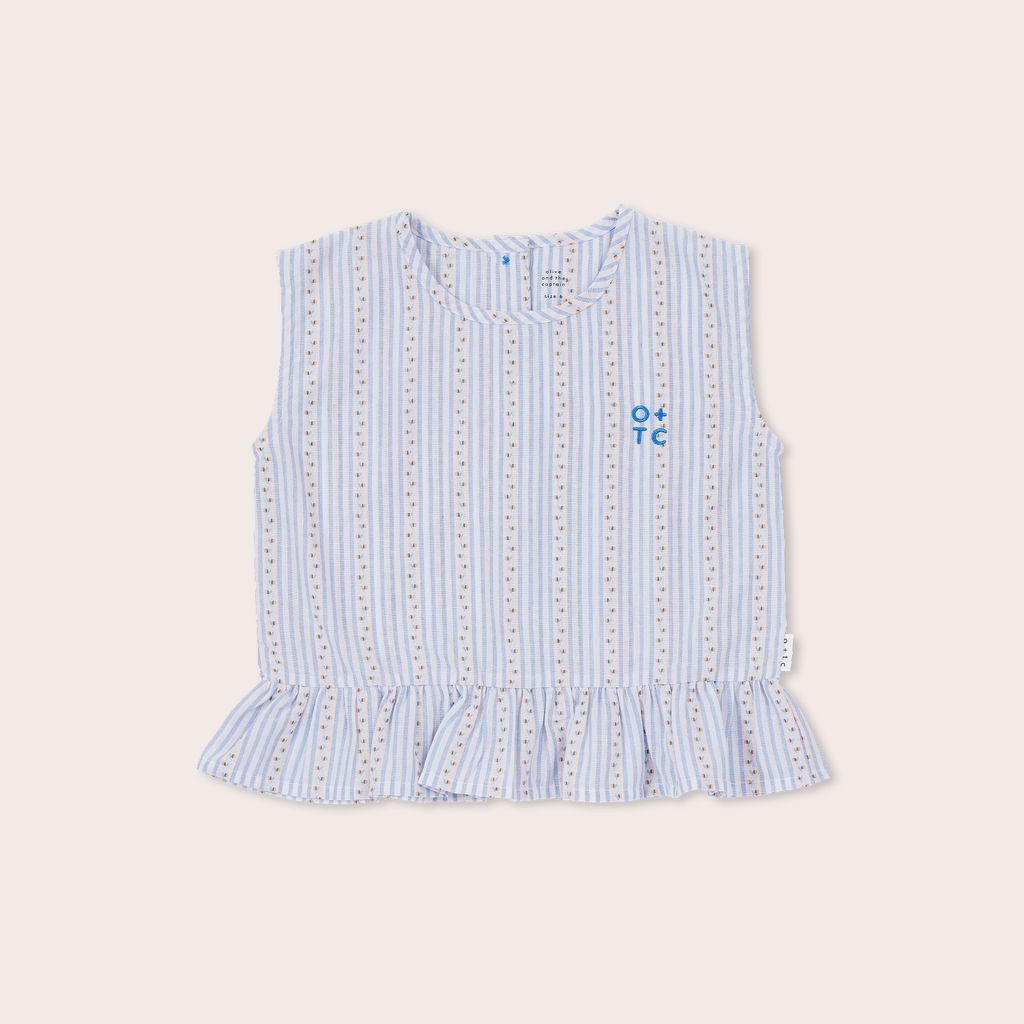 Olive & The Captain - Peaches Boxy Frill Singlet