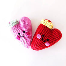 Load image into Gallery viewer, Plush Heart Baby Toy: Red
