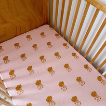 Load image into Gallery viewer, Dolly Fitted Cot Sheet - 70% Bamboo + 30% Cotton
