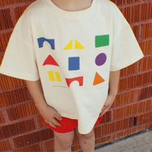 Load image into Gallery viewer, Golden Child - The Primary Colours Short Sleeve Children&#39;s T-shirt - Cream
