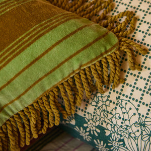 Sage x Clare - Brigitte Velvet Cushion - Olive