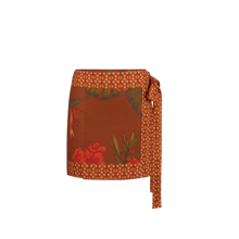 Load image into Gallery viewer, Wandering Folk - Cuban Tropical Wrap Skirt - Coffee
