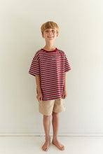 Load image into Gallery viewer, Juni - Zion Tee Cherry Stripe
