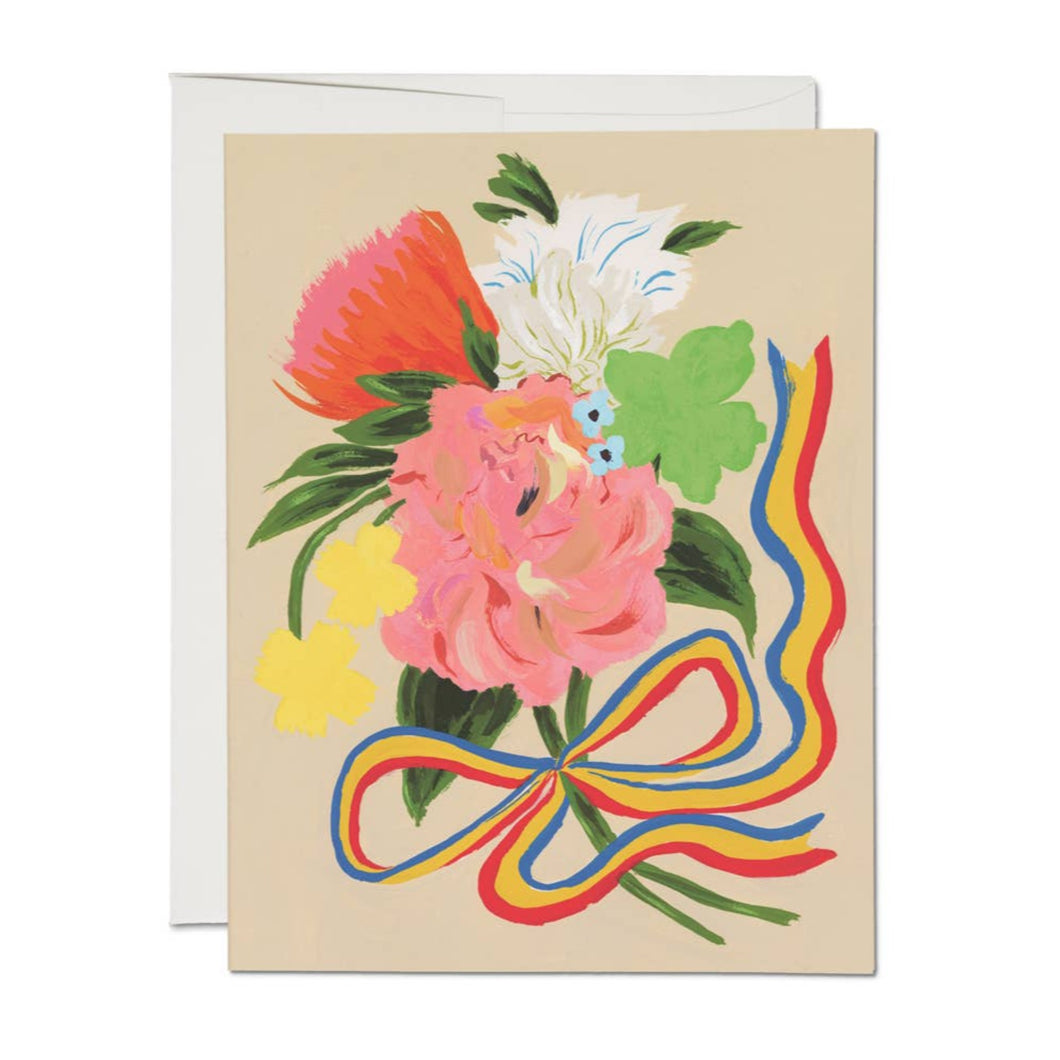 Card - Everyday Bouquet with ribbon
