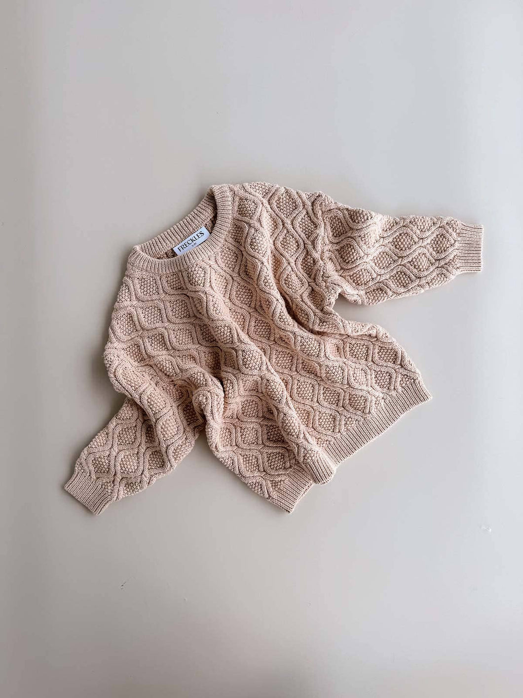 Freckles - Textured Cotton Knit Jumper | Diamond