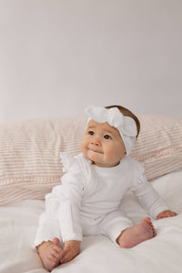 Rai & Co Frill Ribbed Jumpsuit: Light Pink
