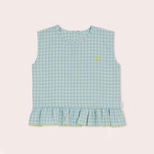 Load image into Gallery viewer, Olive &amp; The Captain -Checkmate Boxy Frill Singlet
