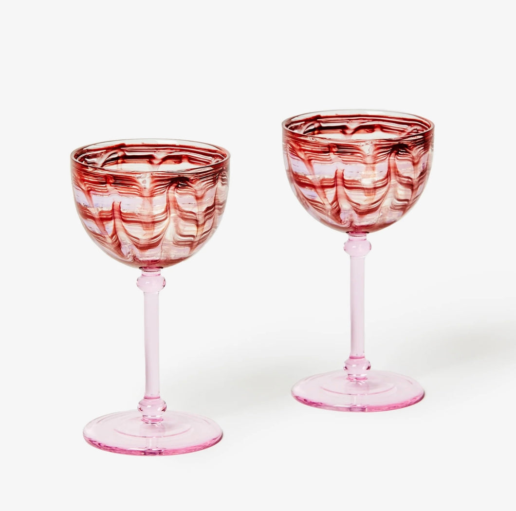 Bonnie & Neil - Watercolour Pink Coupes