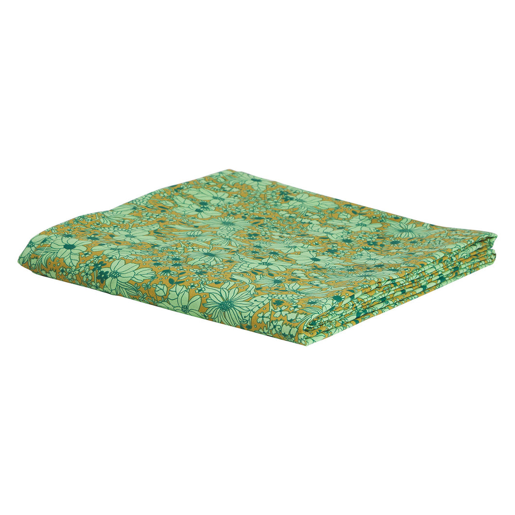 Evette Cotton Sheets - Olive Flat Sheet - Queen