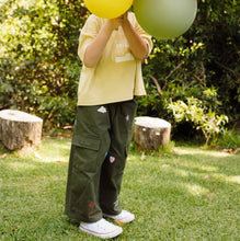 Load image into Gallery viewer, BY GEE - Cropped Wide Leg Cargo Pants Khaki
