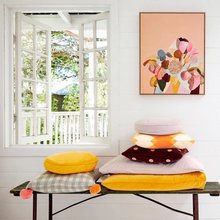 Load image into Gallery viewer, Castle - Yellow Velvet Pillowcase
