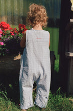 Load image into Gallery viewer, Juni - Charlotte Romper Sky Gingham

