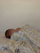 Load image into Gallery viewer, Coco + Len - Seafoam Patch Muslin Swaddle
