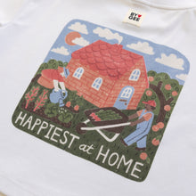Load image into Gallery viewer, BY GEE - Happy At Home Oversized Boxy Tee - White
