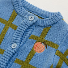 Load image into Gallery viewer, BY GEE - Check Knit Romper -  Bluebird
