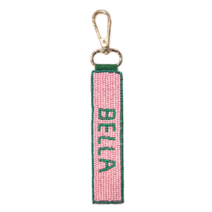 Bella Pink Beaded Keychain