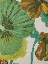 Load image into Gallery viewer, Bonnie &amp; Neil - Wild Pansy Verde Linen Cushion 60cm
