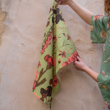 Load image into Gallery viewer, Wandering Folk - Flourish Tea Towel - Matcha
