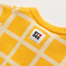 Load image into Gallery viewer, BY GEE - Check Knit Romper -  Honey
