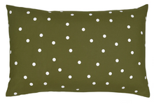 Load image into Gallery viewer, Castle - Olive Linen Spot Pillowcase

