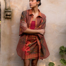 Load image into Gallery viewer, Wandering Folk - Cuban Tropical Shirt - Coffee
