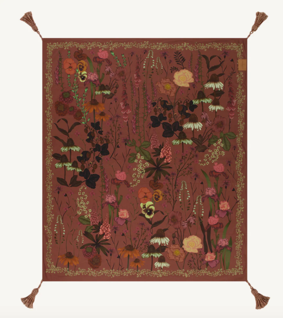 Wandering Folk - Flourish Picnic Rug - Sienna