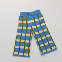 Load image into Gallery viewer, BY GEE - Cotton Check Knit Pants - Bluebird
