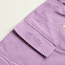 Load image into Gallery viewer, BY GEE - Cropped Wide Leg Cargo Pant Lavender
